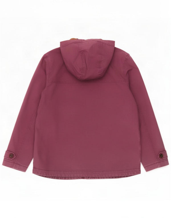 Joules Womens Hooded Windbreaker Jacket UK 14 Large Purple Cotton