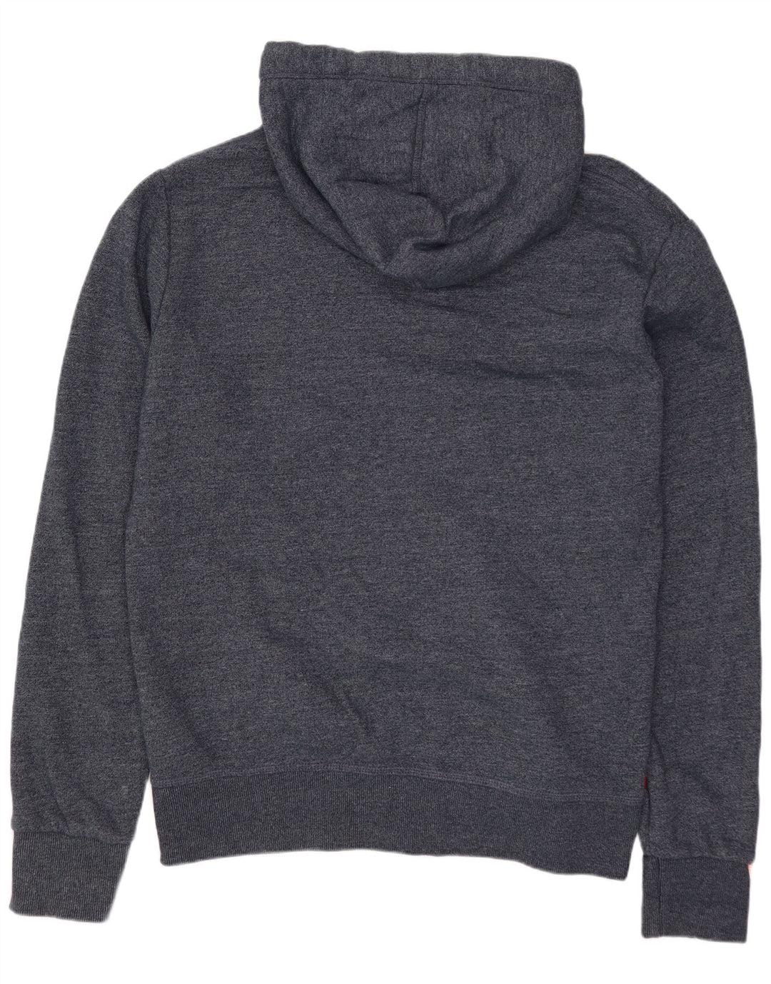 Maglione con cappuccio e zip da uomo SUPERDRY XL in cotone blu navy