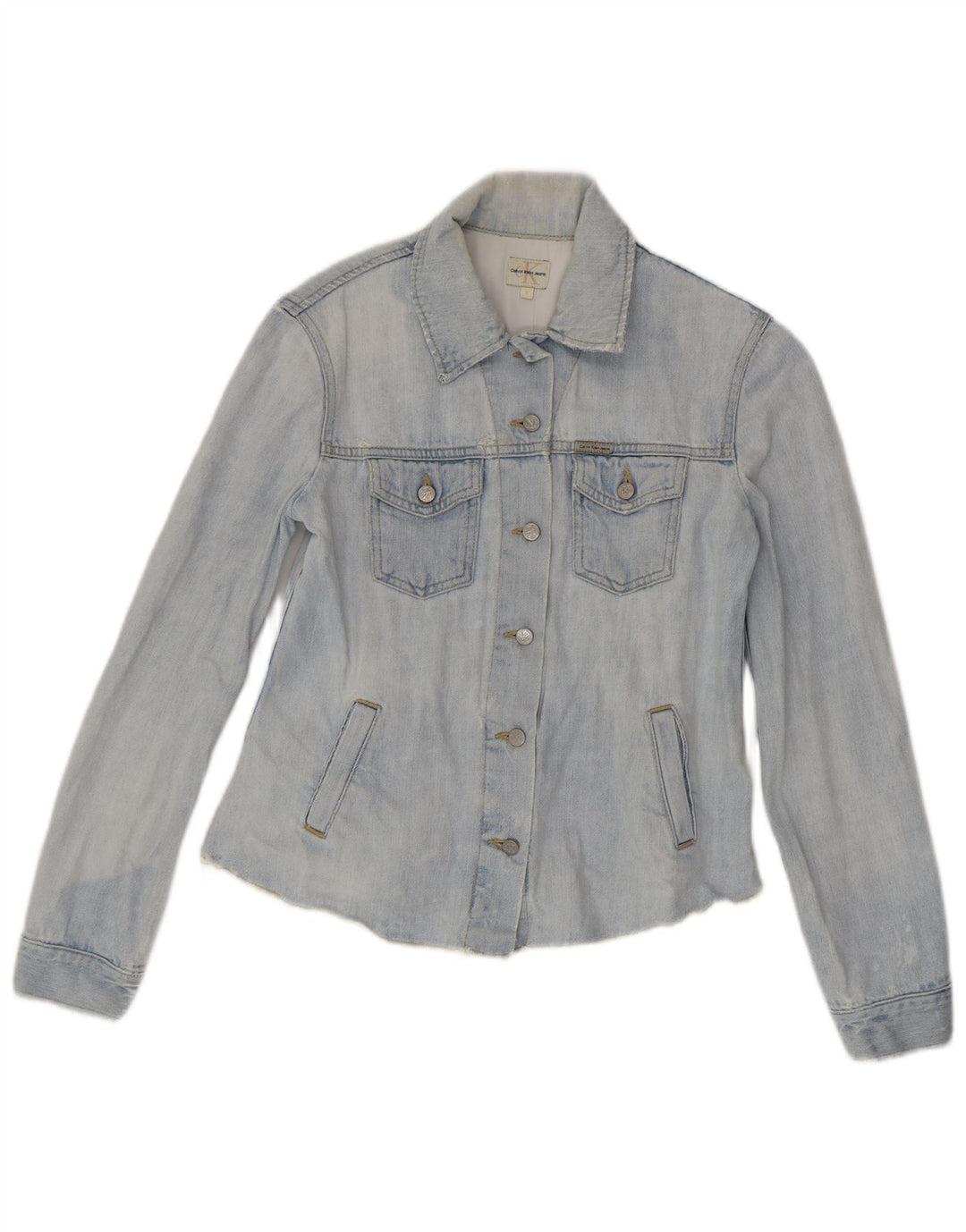 Giacca di jeans da donna Calvin Klein Jeans UK 10 piccola cotone blu