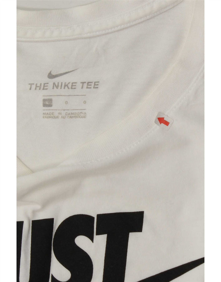 T-shirt grafica da uomo Nike Top grande in cotone bianco