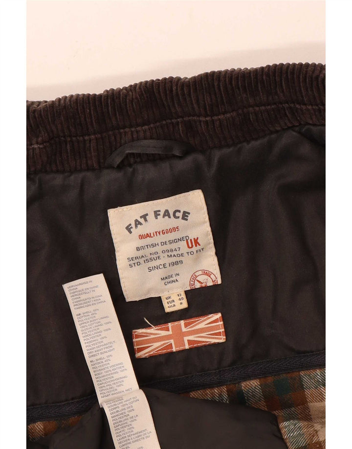 Soprabito da donna in cotone cerato Fat Face UK 12 medio nero