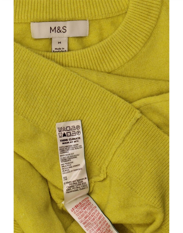 Maglione maglione con scollo a barca da donna Marks & Spencer UK 14 giallo medio