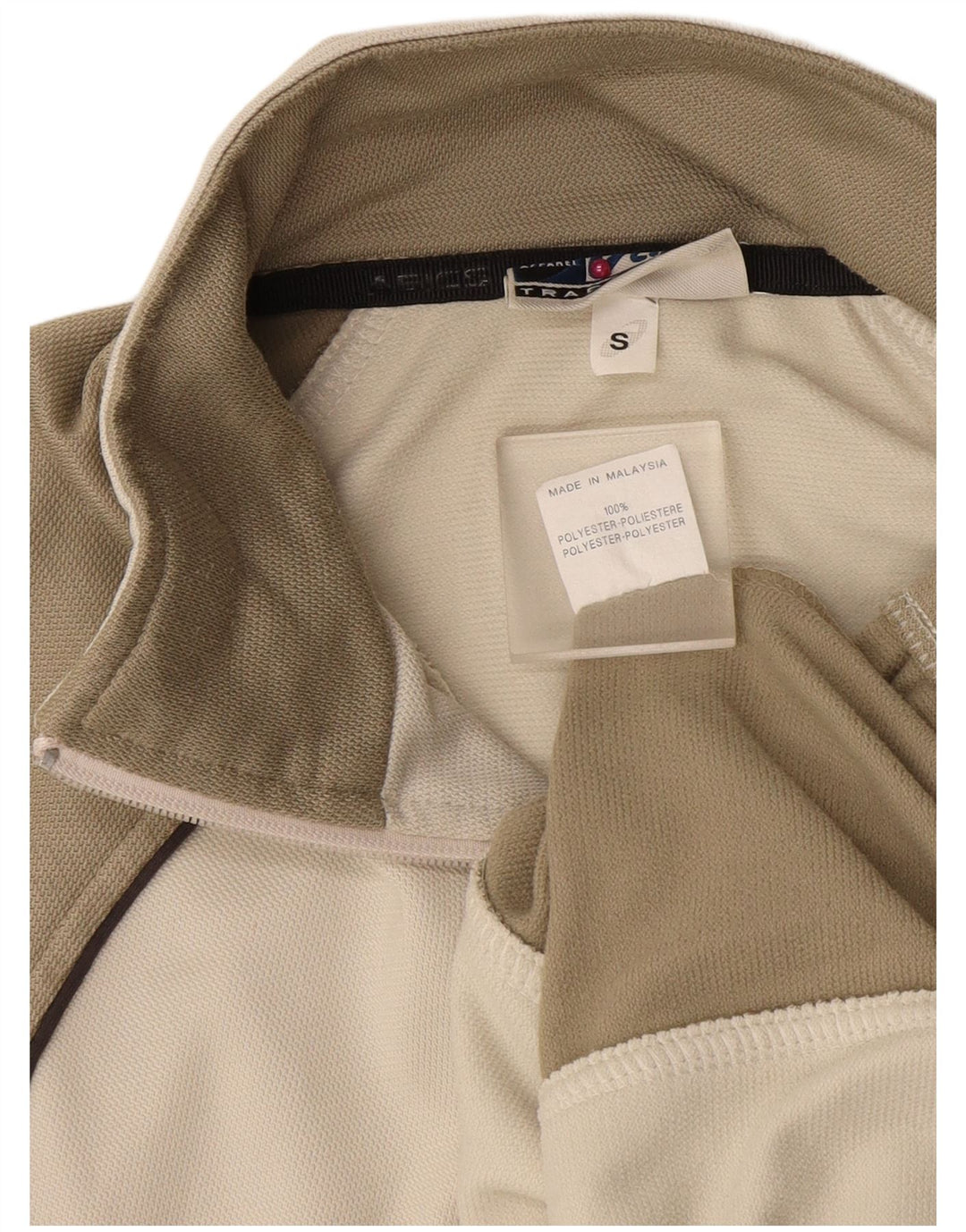 Giacca da ginnastica da uomo Oasis piccola in poliestere color block beige