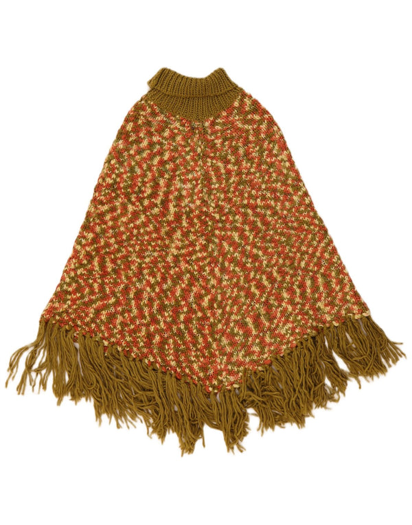 Maglione poncho da donna Eighth Sin, taglia unica, in acrilico chiazzato multicolore