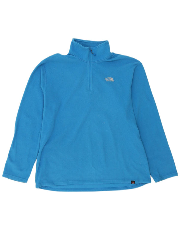 Maglione in pile da uomo The North Face con zip e collo XL in poliestere blu