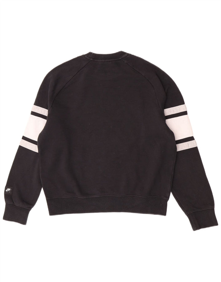 Felpa Nike da uomo con vestibilità ampia e grafica, piccola, color block nero