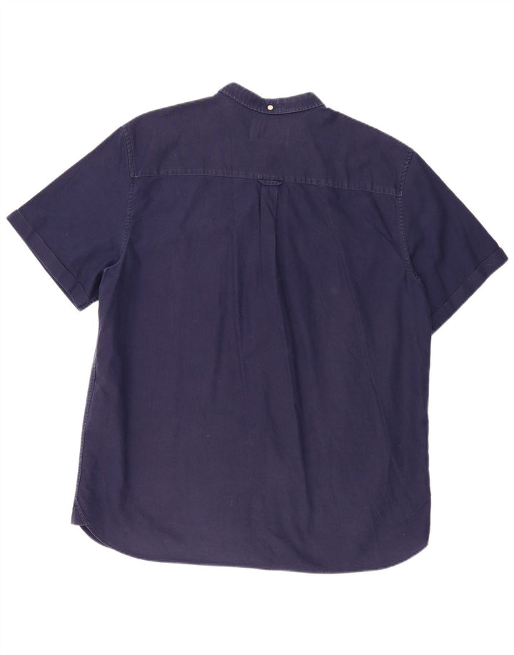Camicia a maniche corte da uomo Lyle & Scott 2XL cotone blu navy