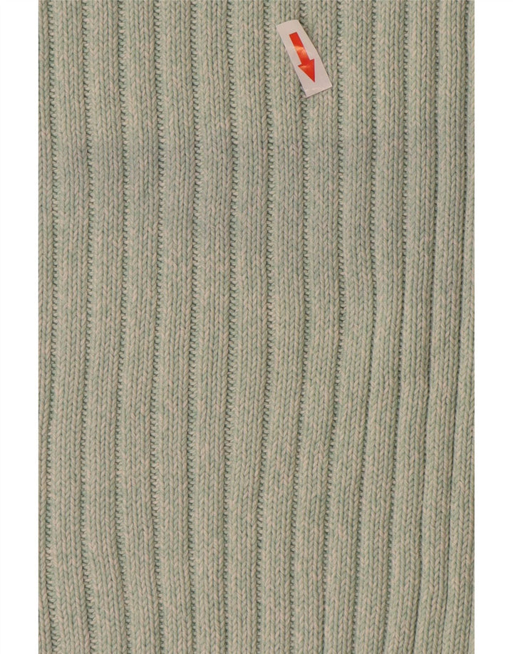 MARKS & SPENCER Maglione maglione girocollo da donna UK 20 2XL Cotone verde