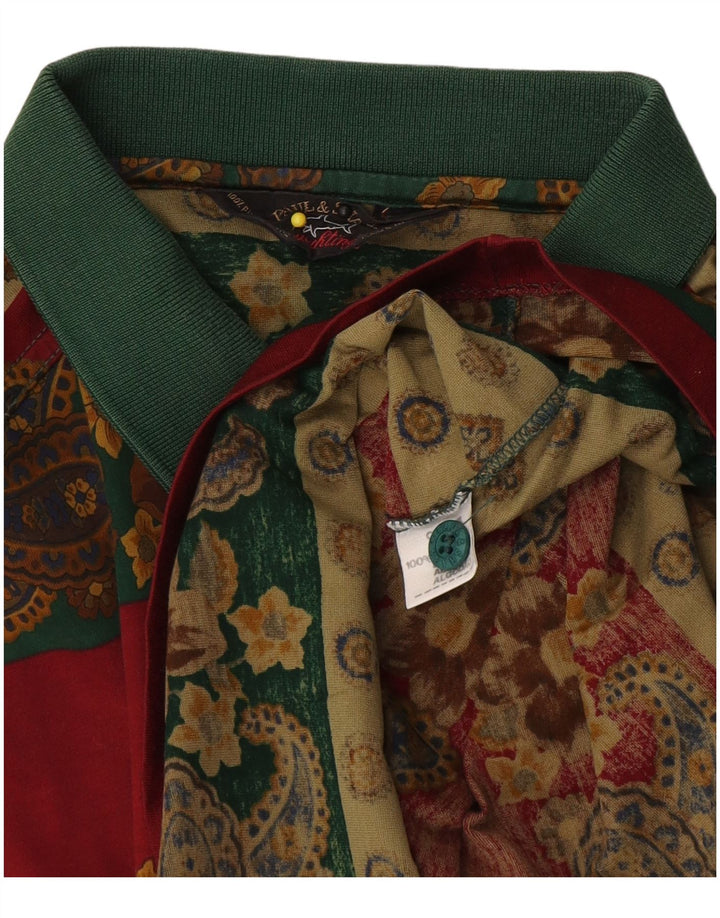 Polo da uomo Paul & Shark in cotone floreale medio multicolore