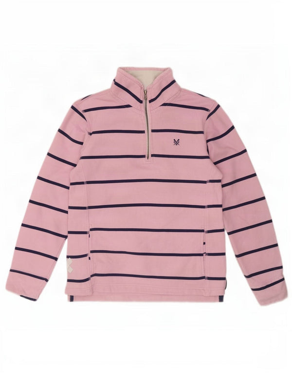 Crew Clothing Felpa oversize da donna Maglione UK 10 Small Pink Striped