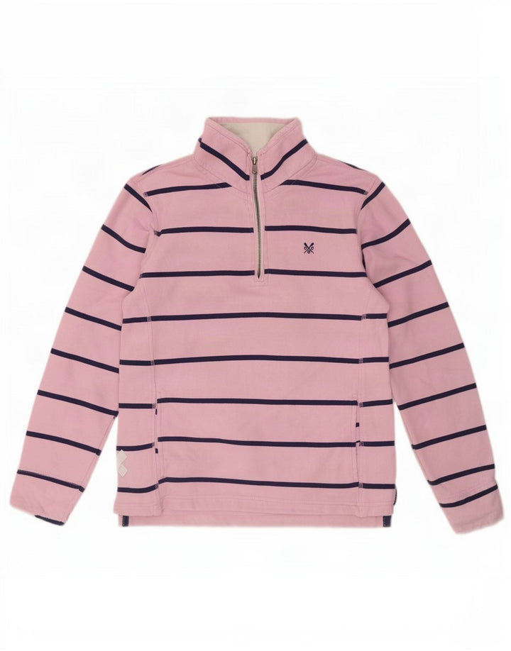 Crew Clothing Felpa oversize da donna Maglione UK 10 Small Pink Striped