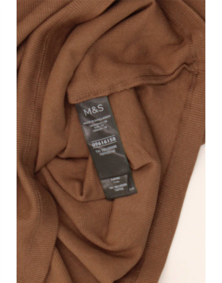 T-shirt da donna Marks & Spencer Top UK 14 cotone marrone medio