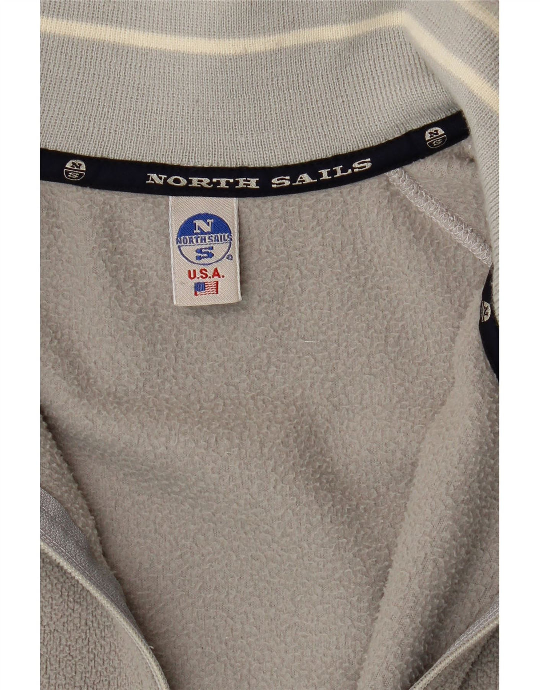 Giacca in pile da uomo North Sails UK 40 Large Poliestere color block grigio