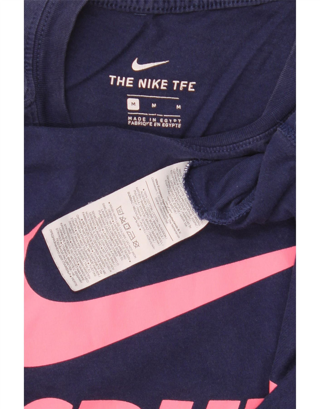 T-shirt grafica da uomo Nike Top in cotone blu navy medio