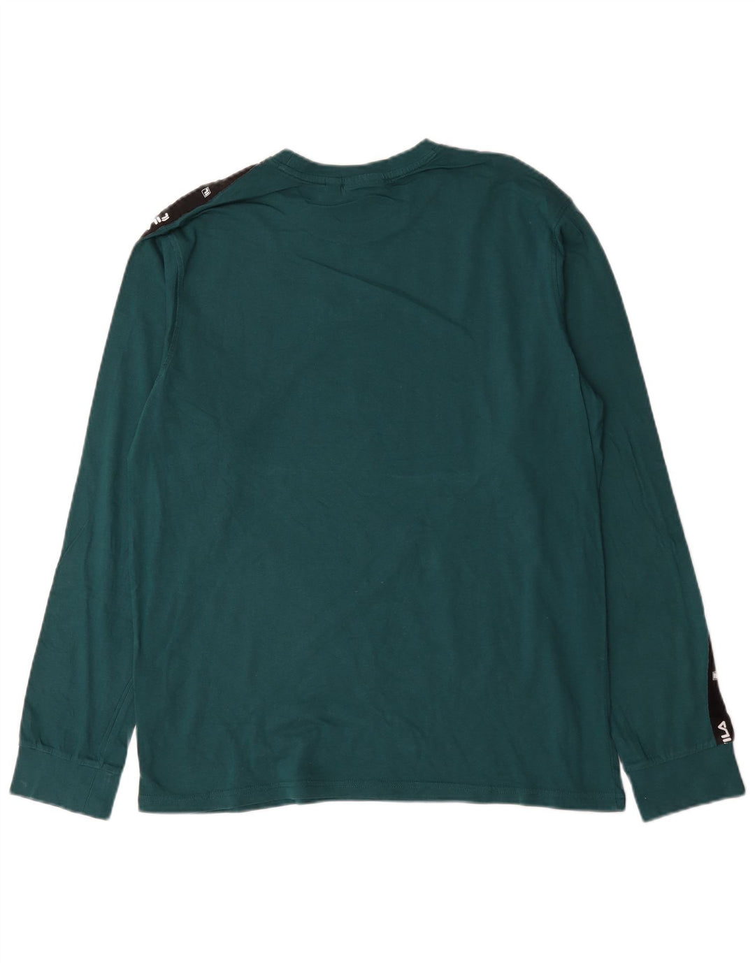 Fila Grafica da uomo Top a maniche lunghe in cotone color block verde largo
