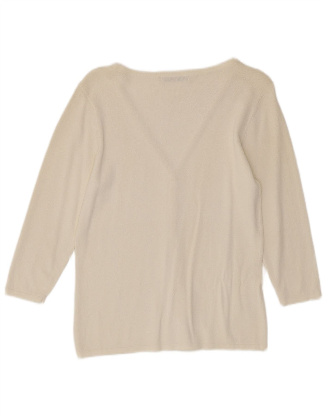 Maglione cardigan da donna Marks & Spencer UK 10 piccolo bianco sporco