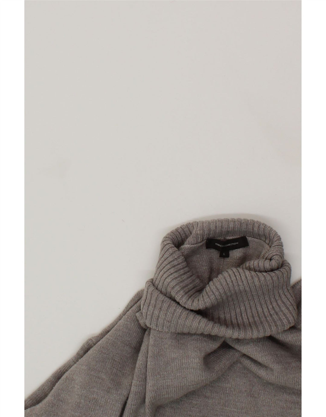 FRENCH CONNECTION Womens Roll Neck Jumper Sweater UK 16 Large Grey Vintage French Connection and Second-Hand French Connection from Messina Hembry 
