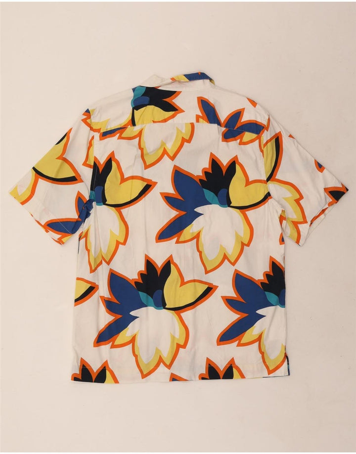 Camicia a maniche corte da uomo Penguin, colore bianco medio floreale