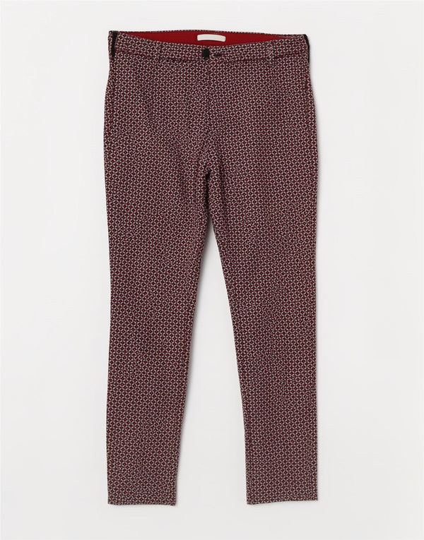 Pantaloni chino slim EMME da donna Marella W32 L31 rosso geometrico