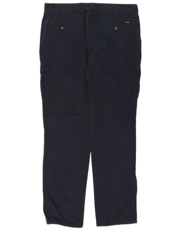 Pantaloni cargo dritti regolari da uomo Carrera W38 L34 cotone blu navy