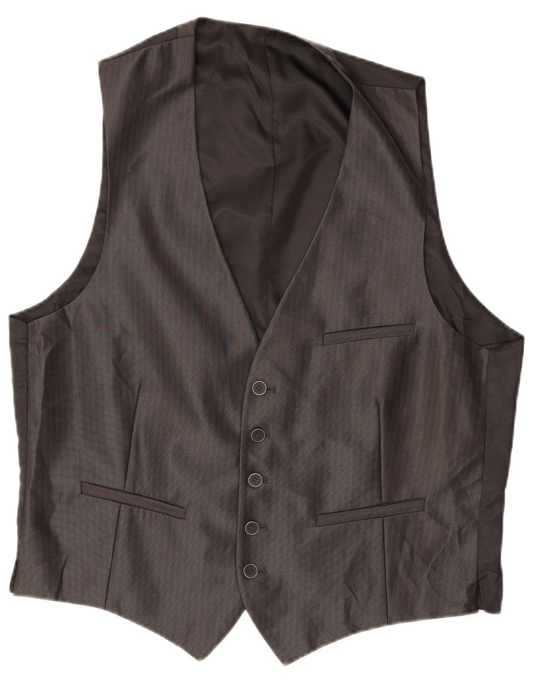 Abito da uomo 3 pezzi Angelo Litrico EU 54 2XL W38 L30 Gessato grigio classico