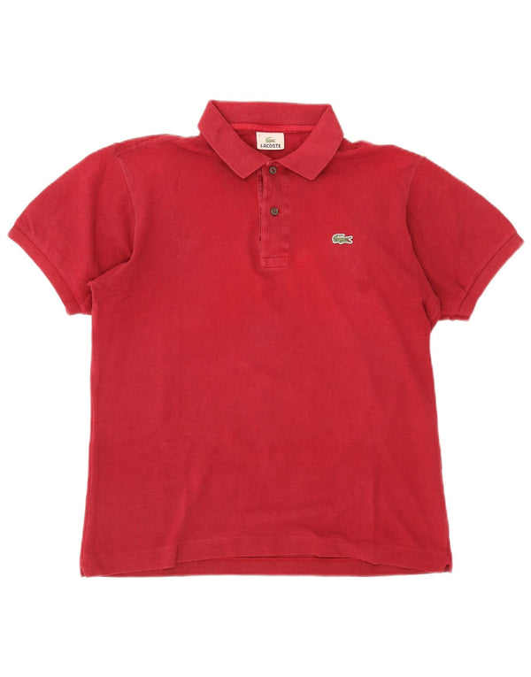 Polo da uomo Lacoste taglia 4 media in cotone rosso