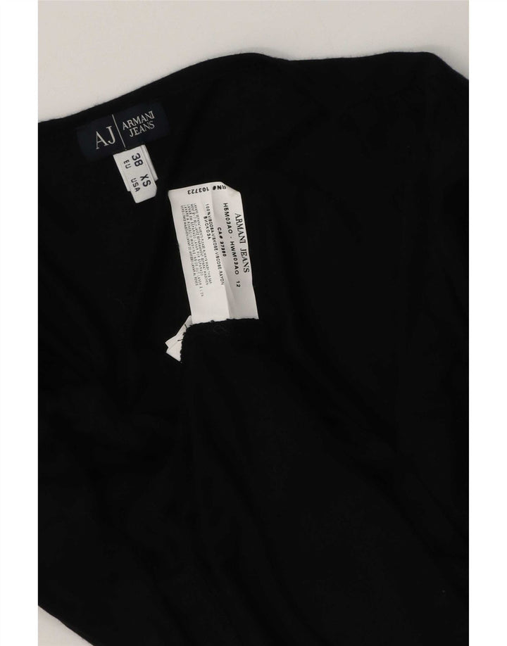 Armani Jeans Top da donna manica 3/4 EU 38 viscosa media nera