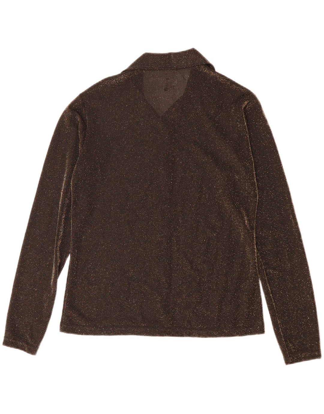 Camicetta da donna VINTAGE UK 14 Poliestere marrone medio