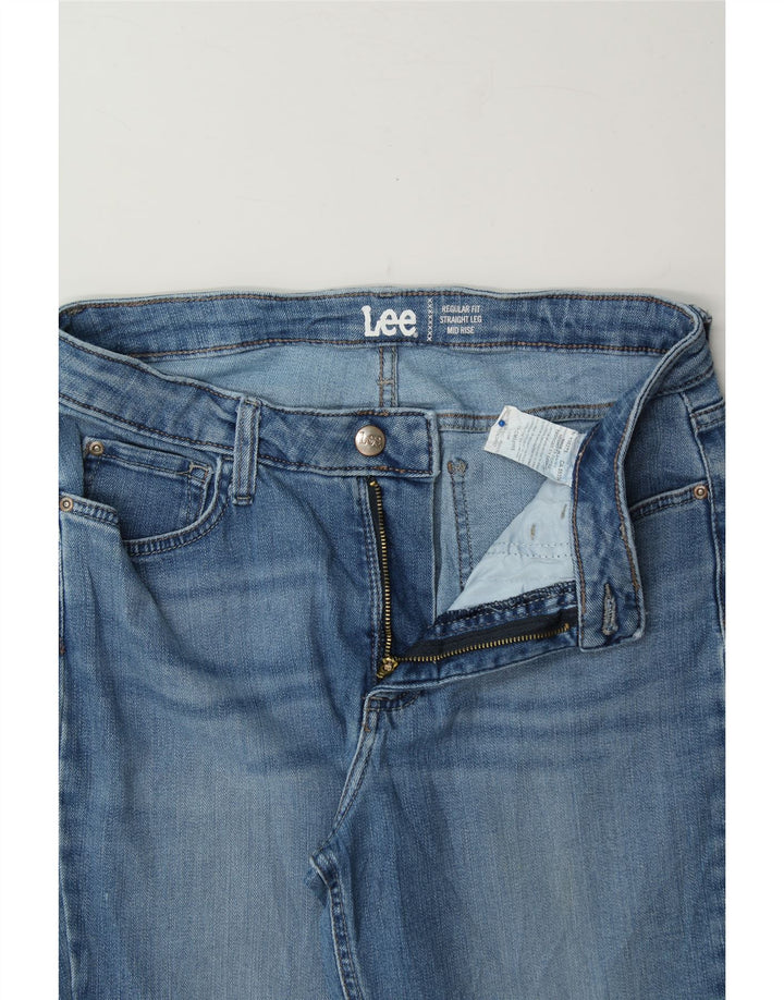 LEE Womens Regular Mid Rise Straight Jeans US 10 Large W30 L30 Blue Cotton Vintage Lee and Second-Hand Lee from Messina Hembry 