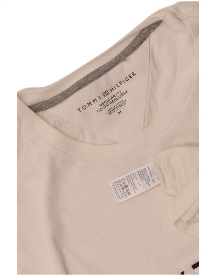 T-shirt da uomo con vestibilità regolare Tommy Hilfiger Top in cotone bianco medio