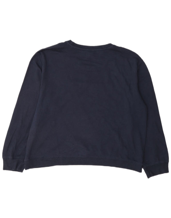 Felpa grafica da donna Nautica Jumper UK 20 2XL Cotone blu navy