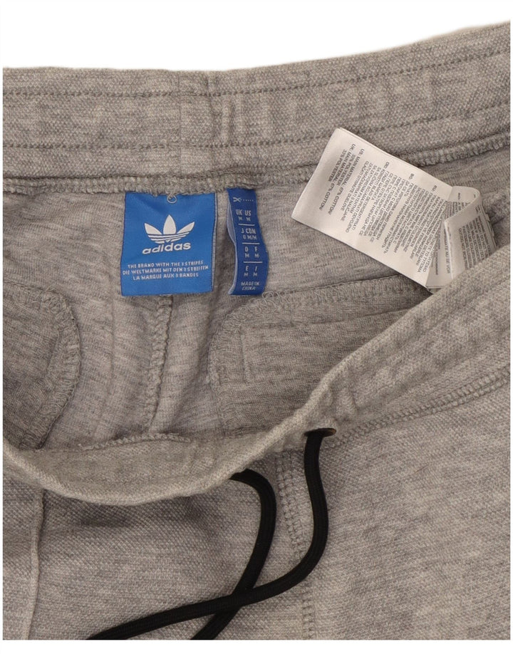 Pantaloni da tuta Adidas Capri da uomo in cotone chiazzato grigio medio