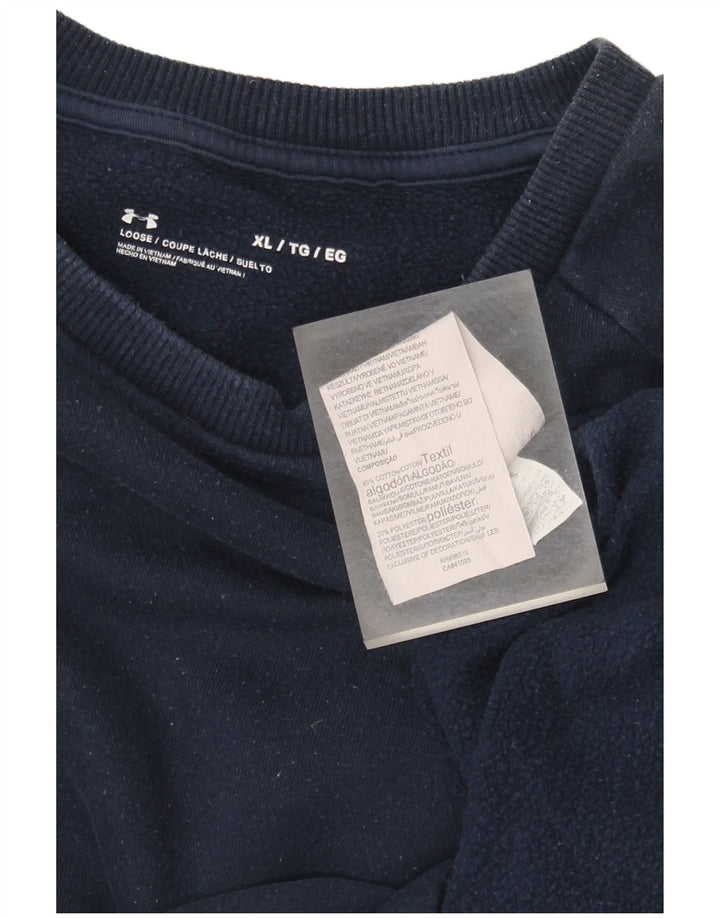 Felpa da uomo Under Armour Maglione XL Blu Navy in cotone