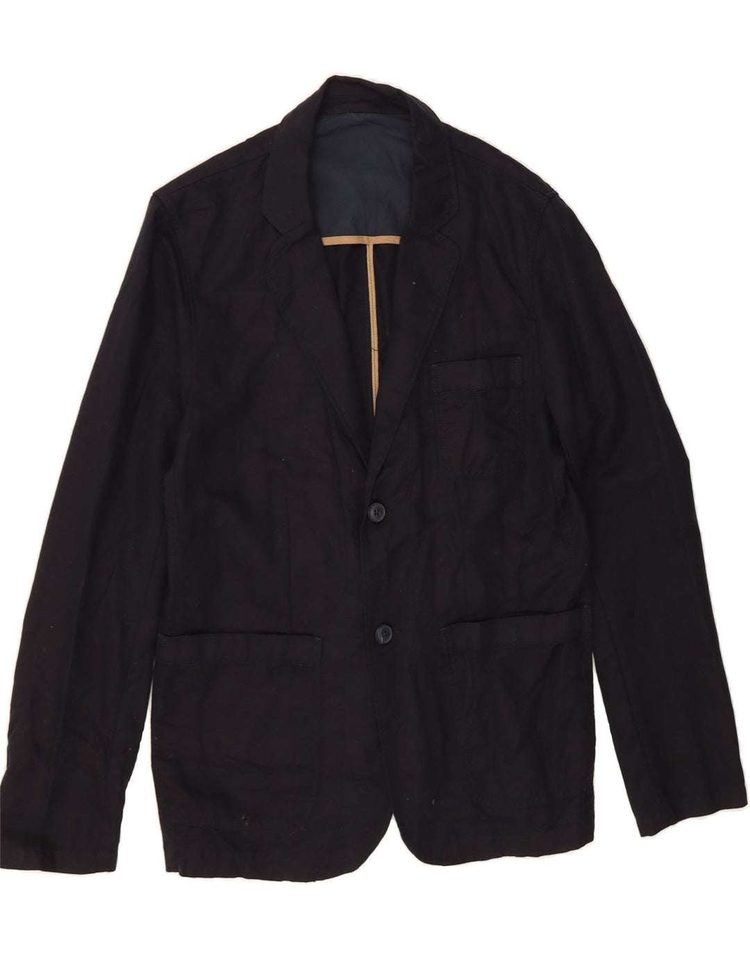 JULES Mens 2 Button Blazer Jacket UK 42 XL Black Vintage Jules and Second-Hand Jules from Messina Hembry 