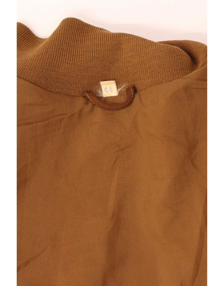 Bomber vintage da donna oversize in pelle scamosciata IT 44 Beige medio