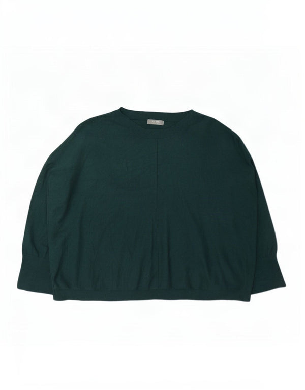 Oasis Maglione da donna oversize con scollo a barca UK 22 3XL Viscosa verde