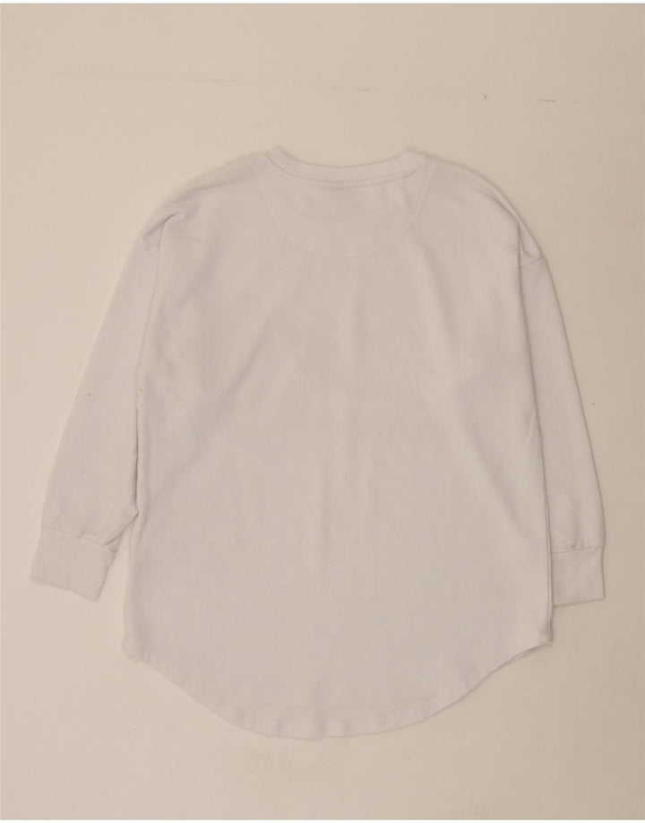 DKNY Womens Oversized Graphic Top Long Sleeve UK 14 Medium White Vintage Dkny and Second-Hand Dkny from Messina Hembry 