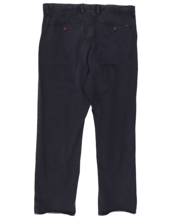Pantaloni chino dritti da uomo Gant W38 L32 cotone blu navy
