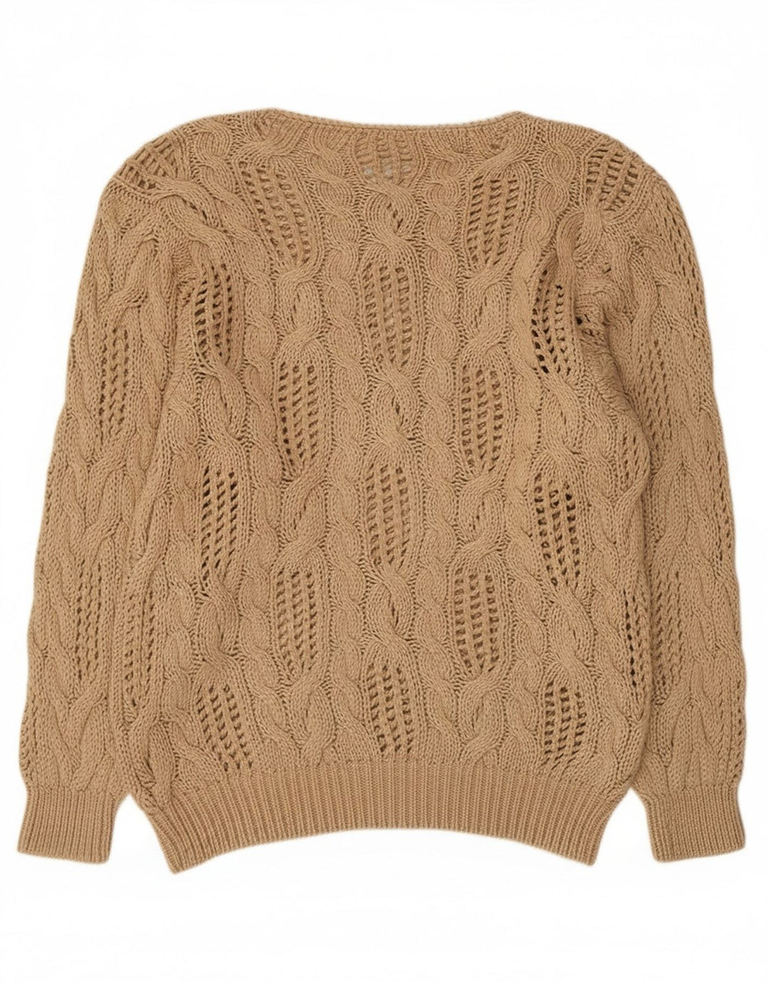 Maglione da donna Madeleine con scollo a barchetta trasparente EU 40/42 Beige medio