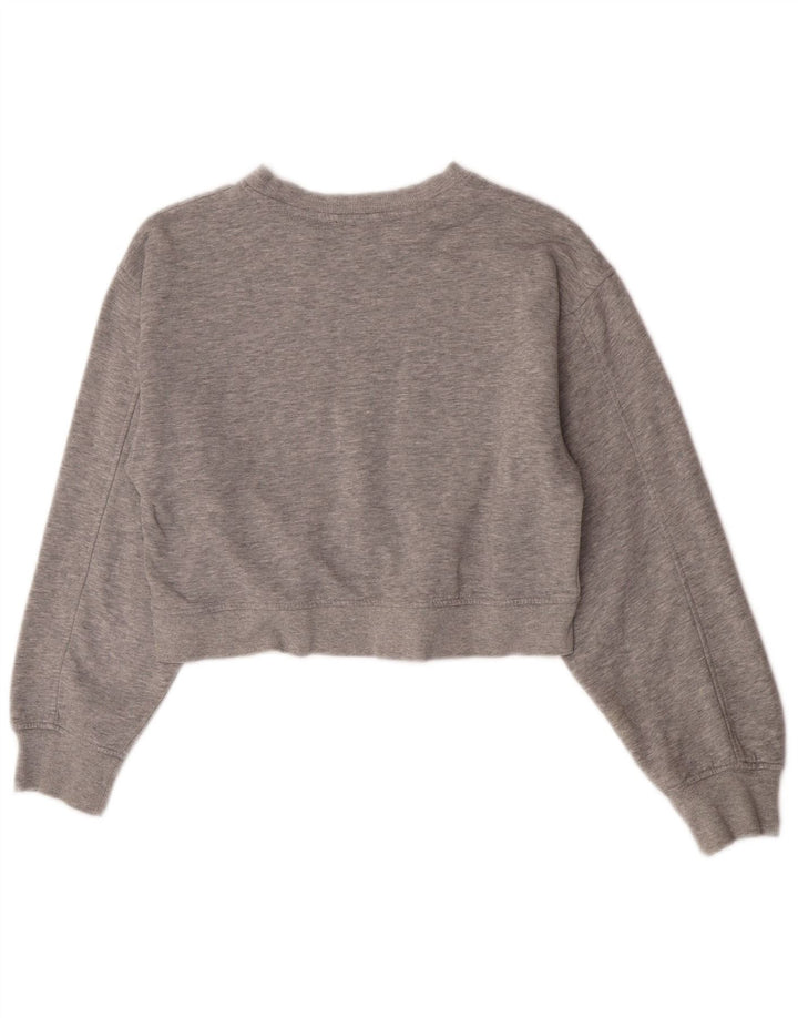 Felpa corta da donna Zara UK 12 Grigio medio