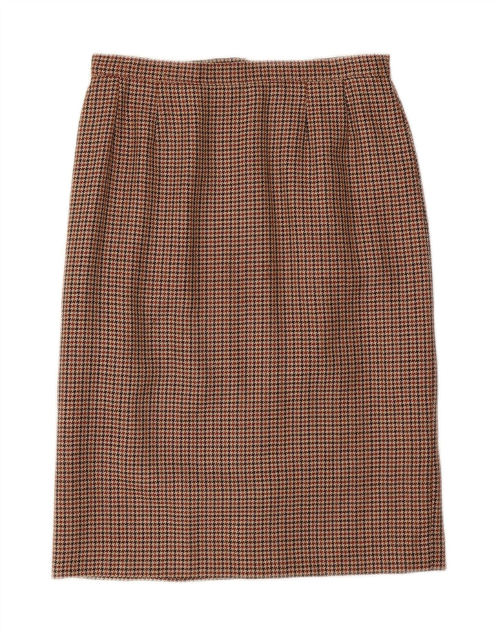 LUISA SPAGNOLI Womens Straight Skirt IT 44 Medium W28  Brown Houndstooth Vintage Luisa Spagnoli and Second-Hand Luisa Spagnoli from Messina Hembry 