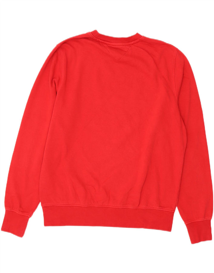 TOMMY HILFIGER Felpa da uomo Maglione XL Rosso Cotone