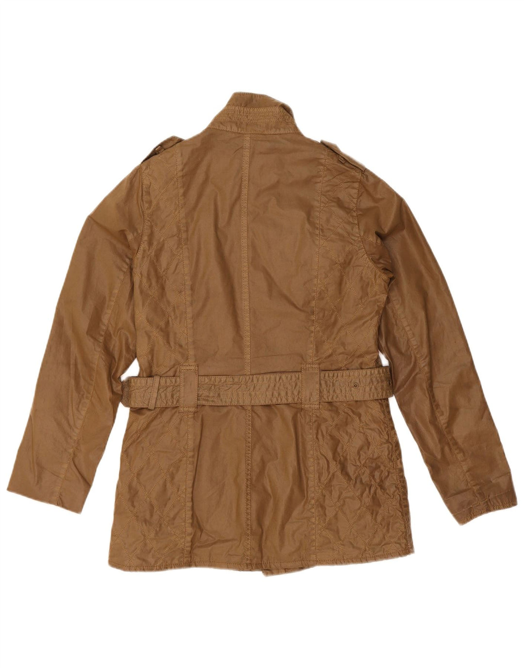 BARBOUR Womens Oversized Waxed Cotton Jacket UK 8 Small Brown