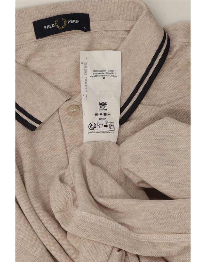 Polo da uomo Fred Perry grande in cotone beige