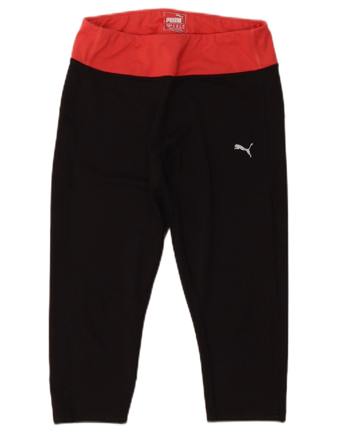 Leggings Capri da donna Puma UK 12 Medium Nero Colourblock Poliestere