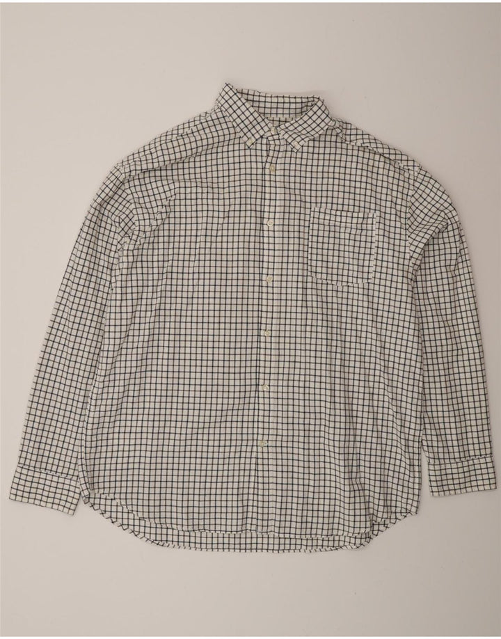 Camicia da uomo Jack & Jones 2XL cotone a quadretti bianco