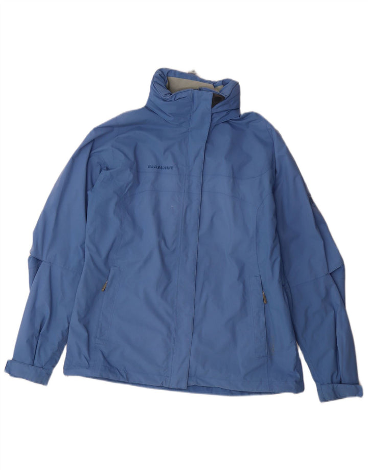 Giacca antipioggia con cappuccio da donna Mammut UK 16 grande blu