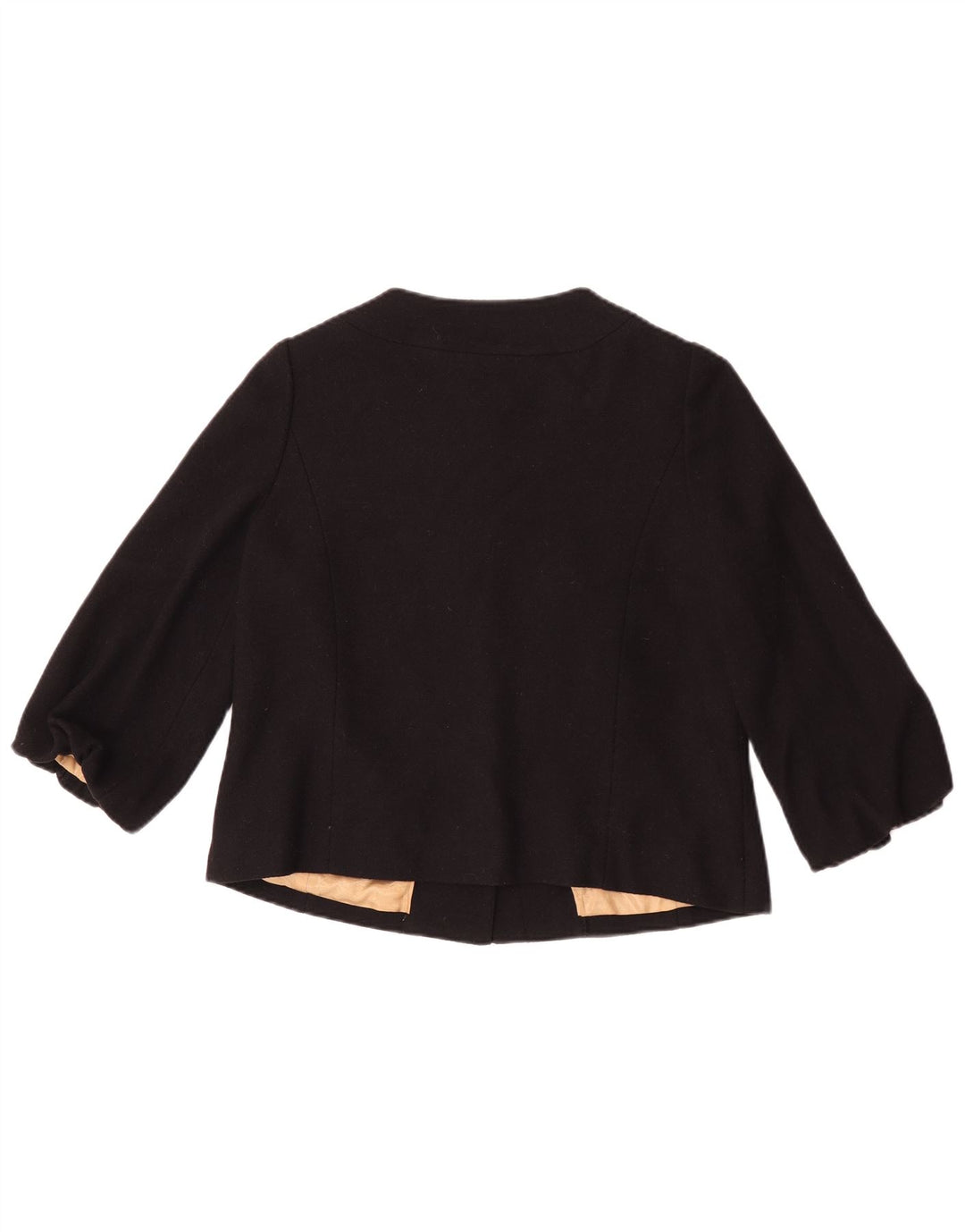 Giacca Bolero da donna con maniche a 3/4 Monsoon UK 10 Small in lana nera