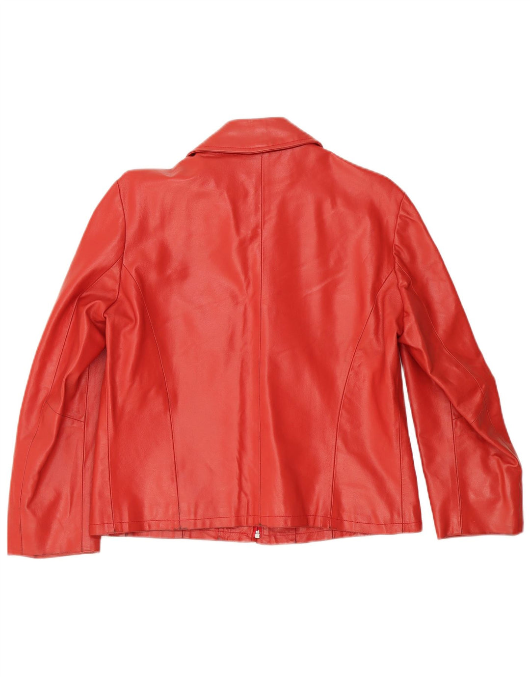 Giacca in pelle vintage da donna IT 48 XL in pelle rossa