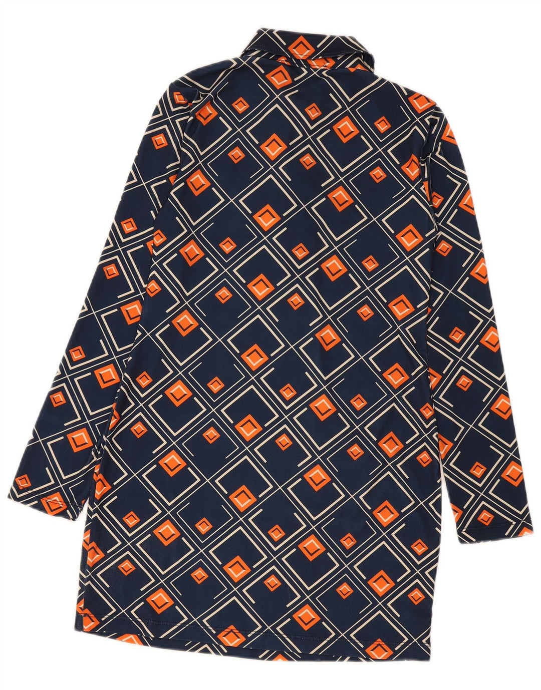 Abito camicia pullover da donna Zara UK 12 medio blu navy geometrico
